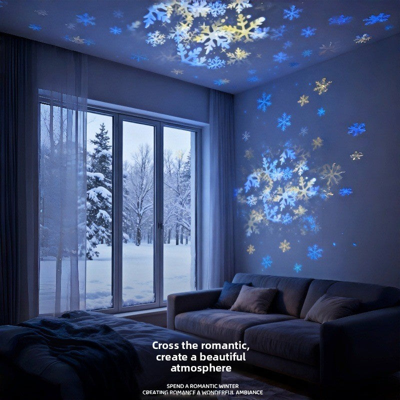 LED Projektor mit 16 rotierenden Motiven – Weihnachten & Winter