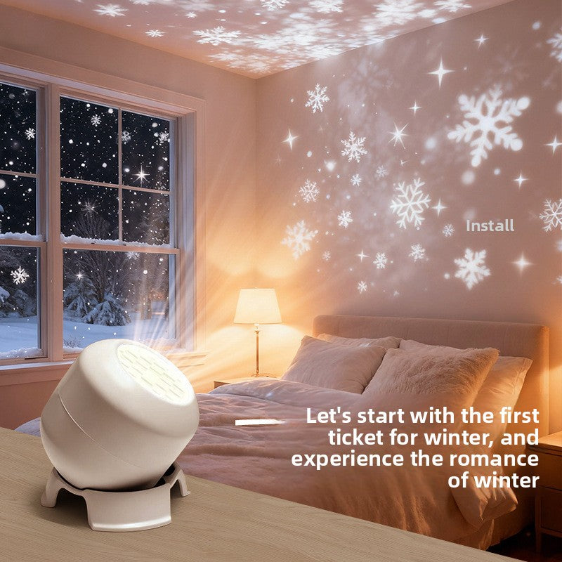 LED Projektor mit 16 rotierenden Motiven – Weihnachten & Winter