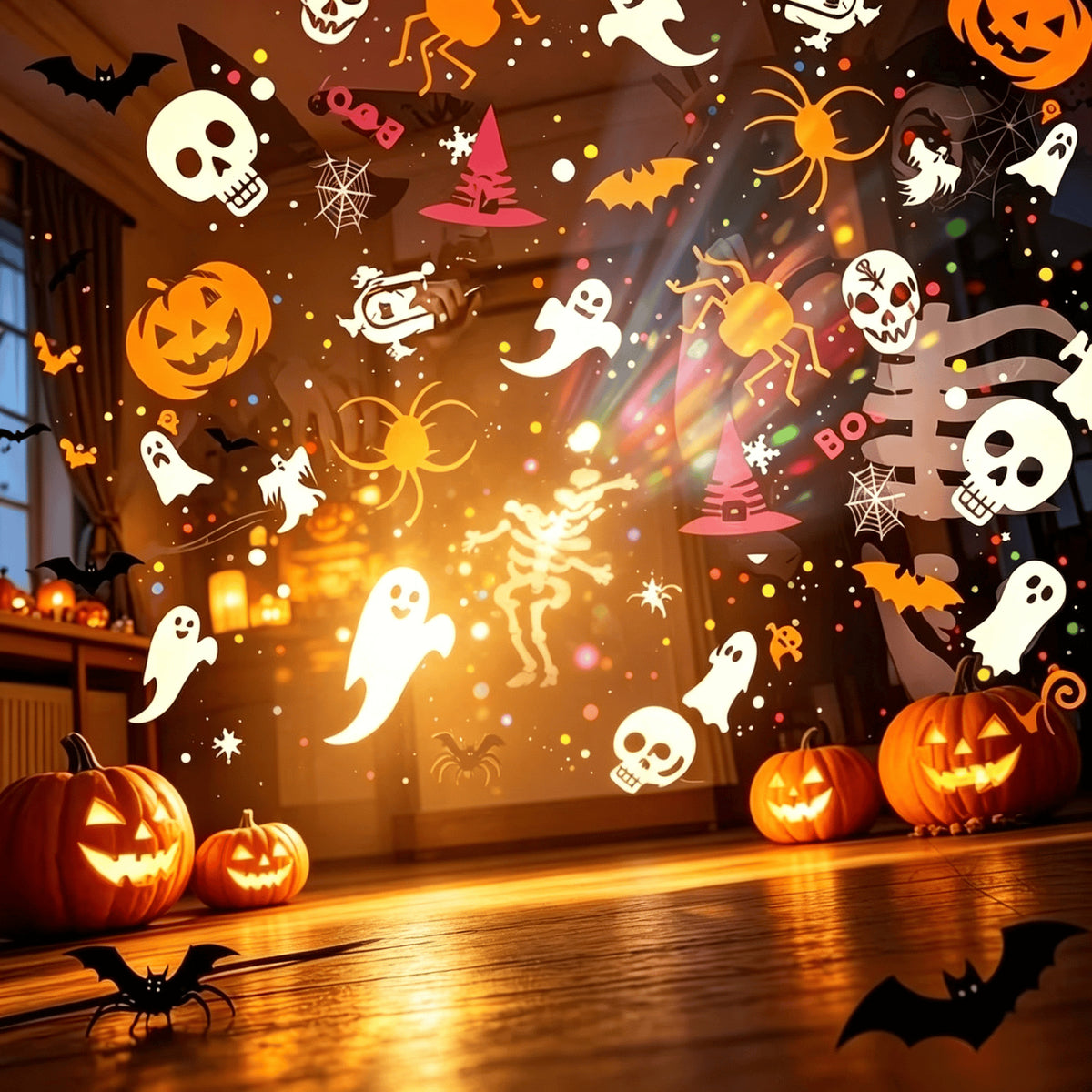 LED Projektor mit 16 rotierenden Motiven – Weihnachten & Winter