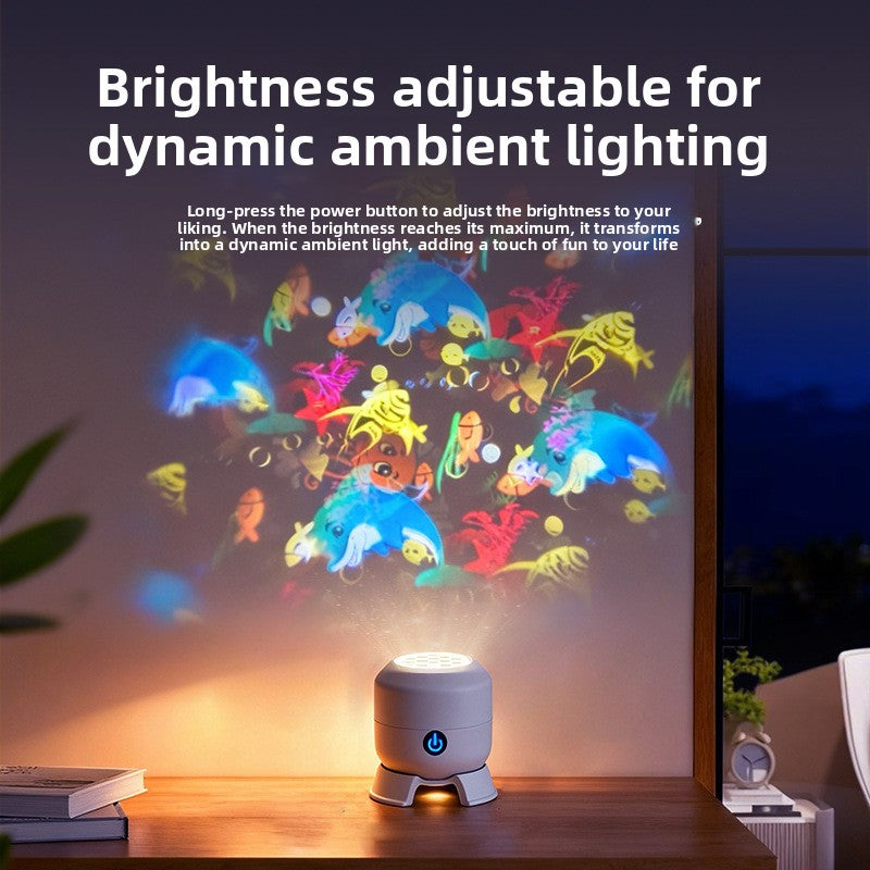 LED Projektor mit 16 rotierenden Motiven – Weihnachten & Winter